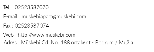 Mskebi Apart Hotel telefon numaralar, faks, e-mail, posta adresi ve iletiim bilgileri